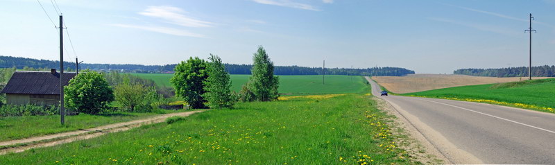 На въезде в Боровцы.